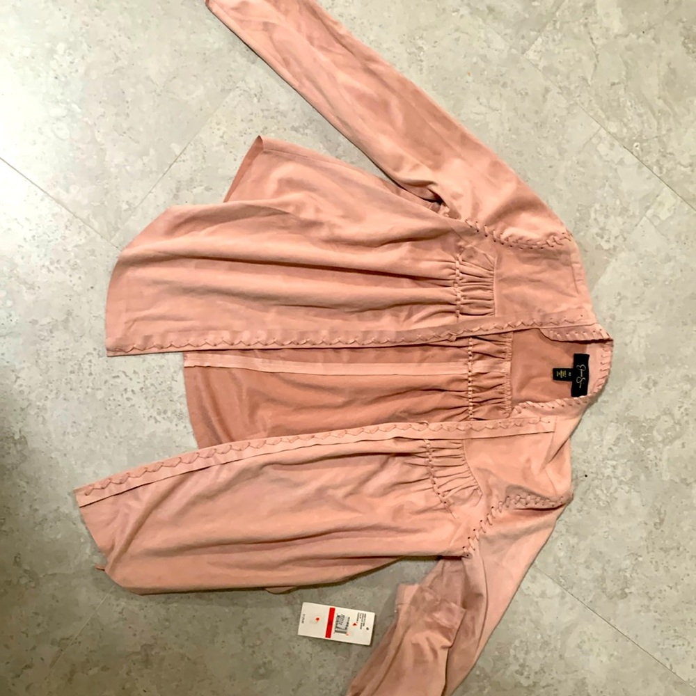 New Jessica Simpson XS faux suede light pink blazer. Really cute!